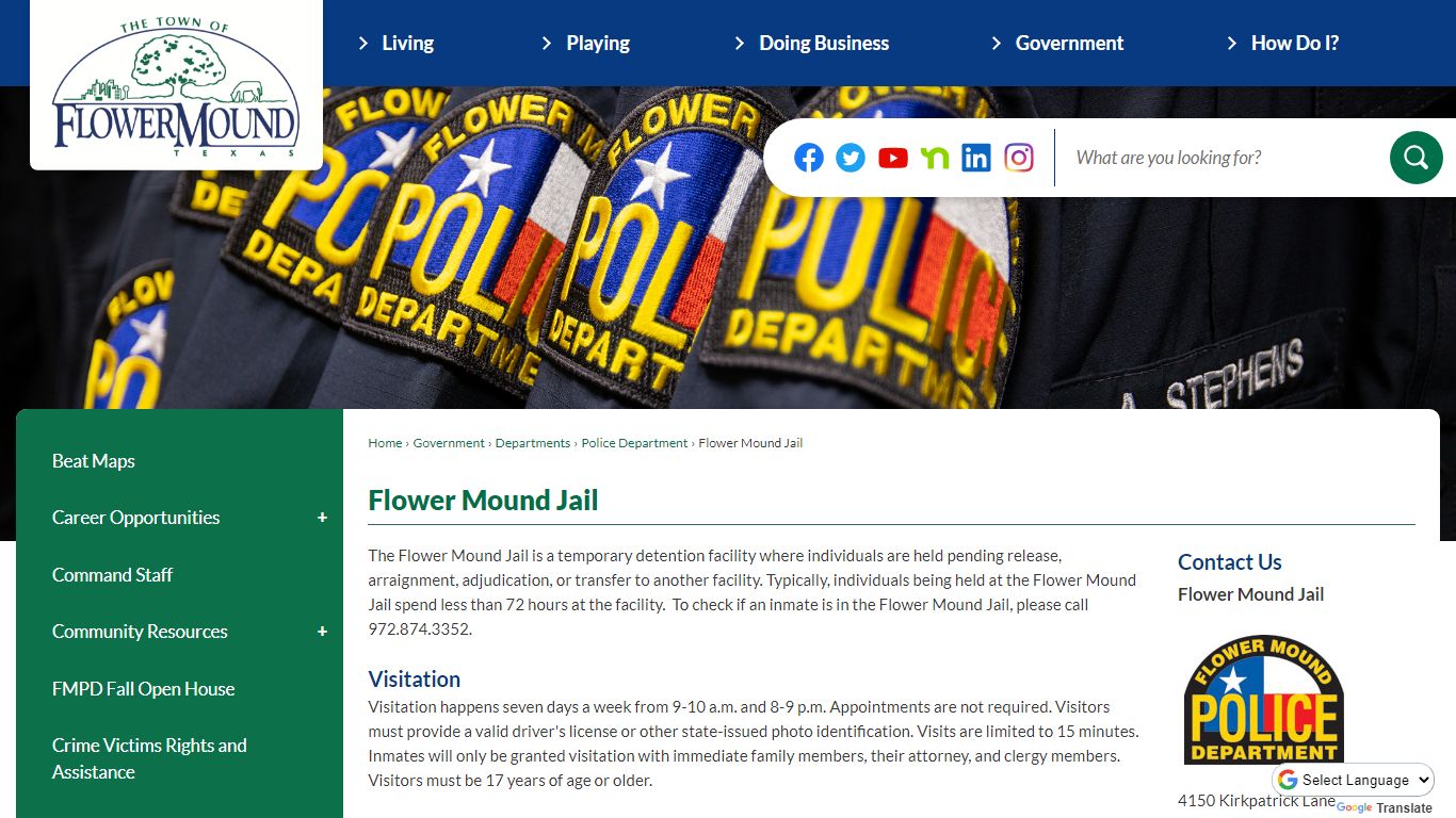 Flower Mound Jail | Flower Mound, TX - Official Website