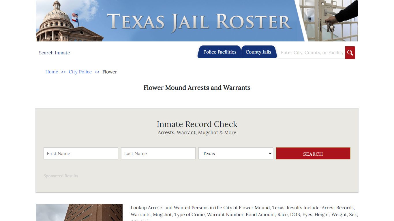 Flower Mound Arrests and Warrants | Jail Roster Search