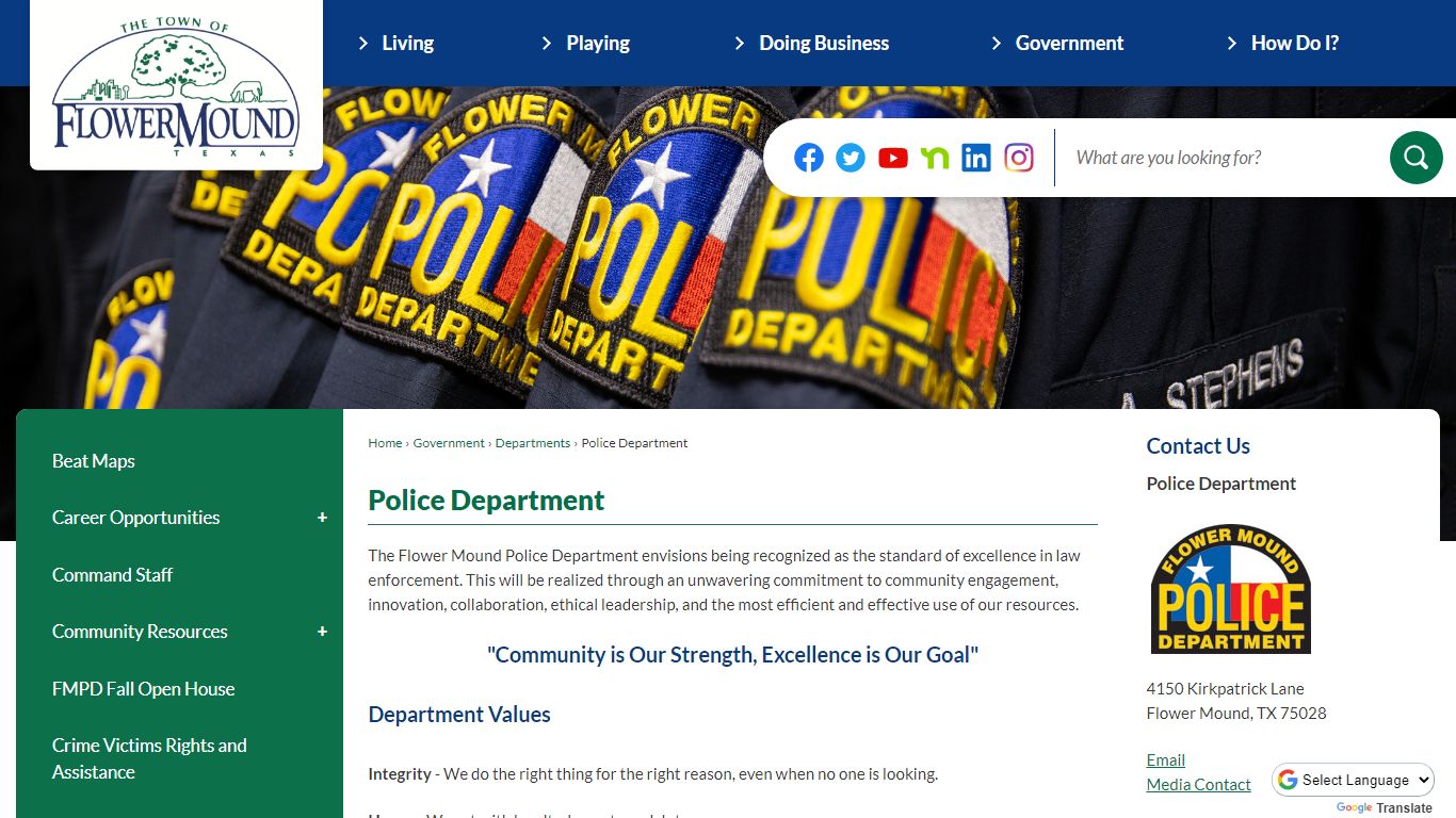 Police Department | Flower Mound, TX - Official Website