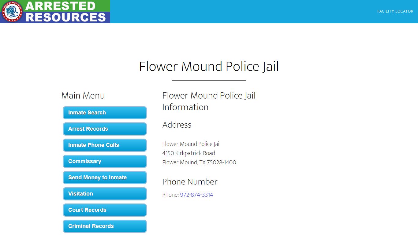 Flower Mound Police Jail - Inmate Search - Flower Mound, TX